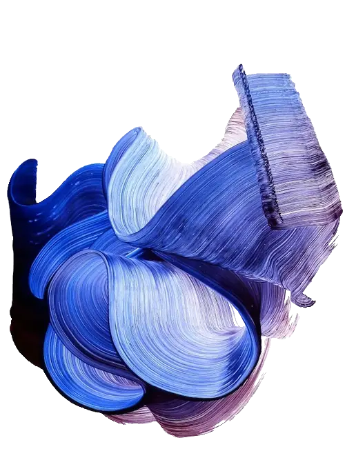 Blue Abstract Paint Swirl