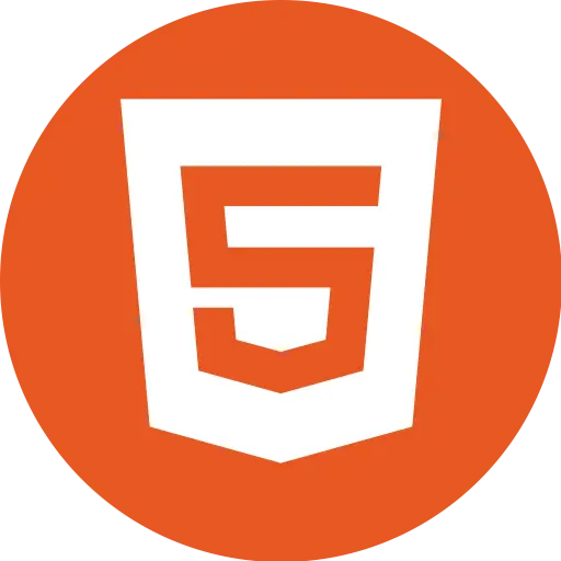 HTML5 Logo with Orange Background