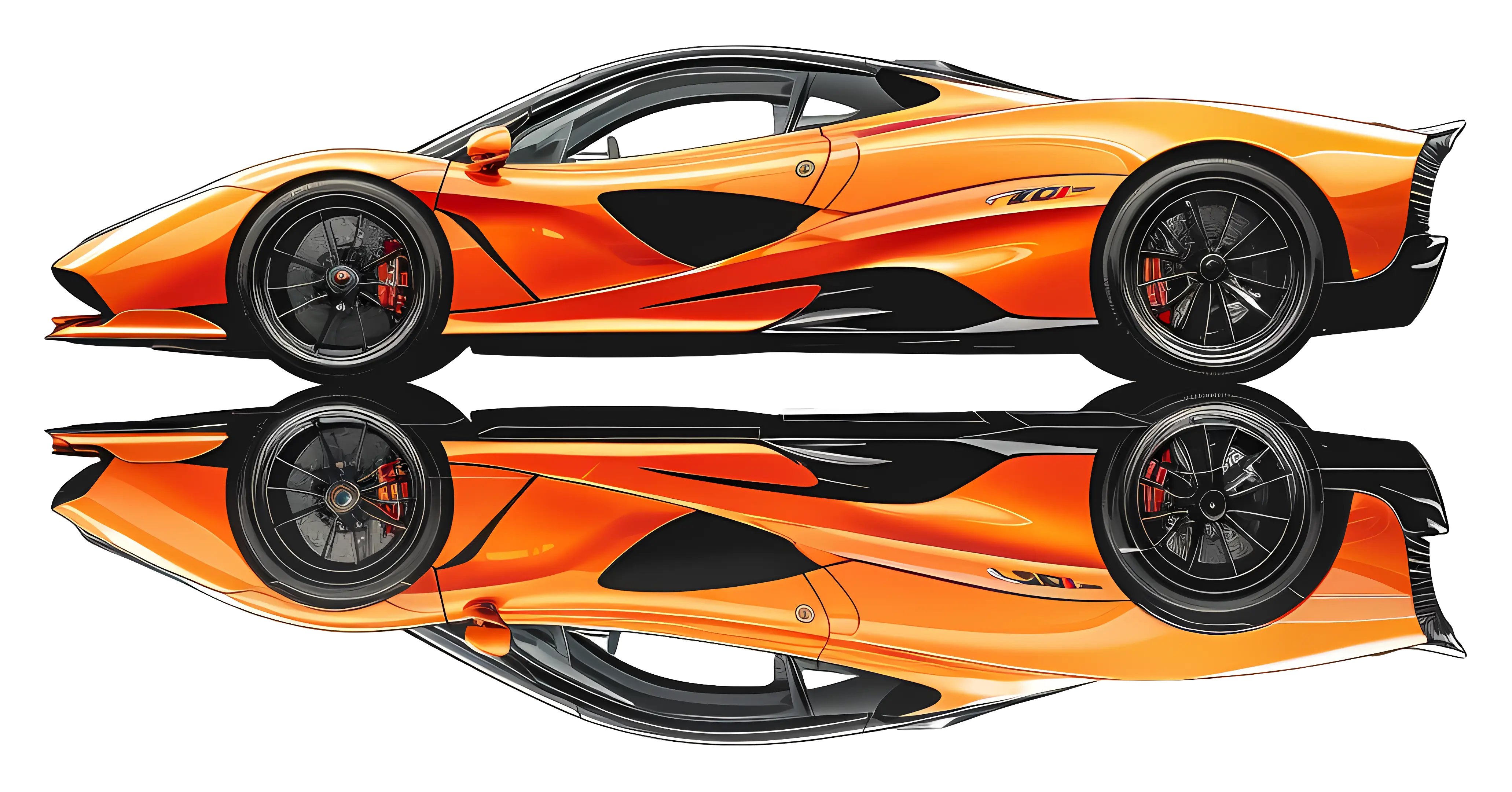 Sleek Orange Sports Car