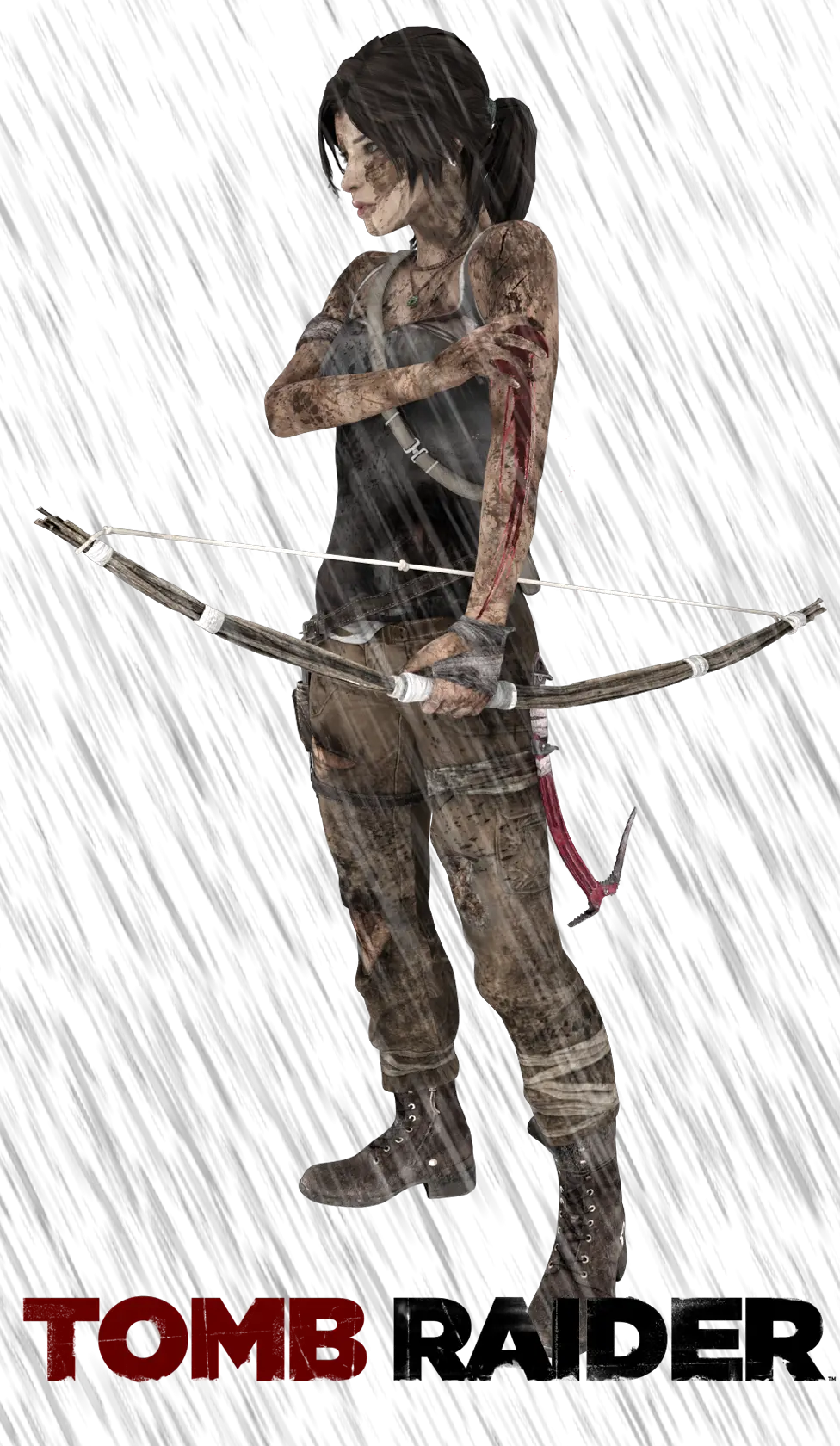 Female Archer Braving the Rain