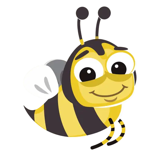 Smiling Cartoon Honeybee Illustration