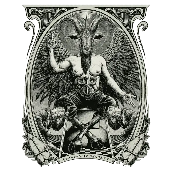 Baphomet Mythical Figure with Wings