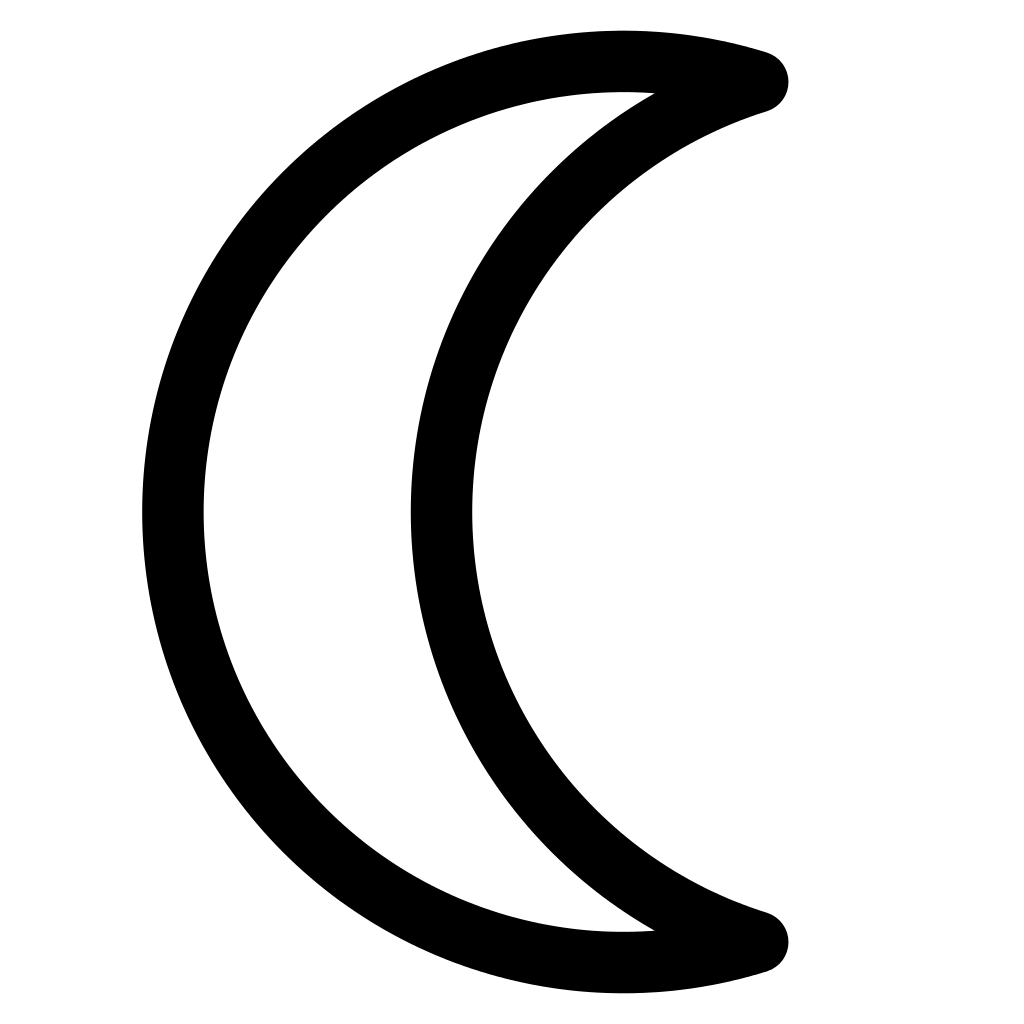 Crescent Moon Symbol in Minimalist Design