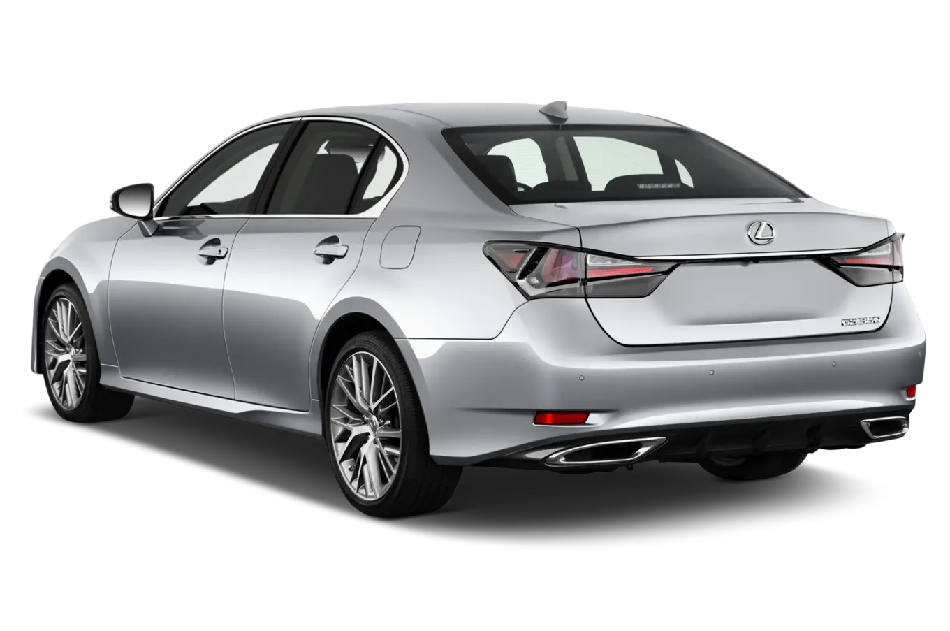 Luxury Silver Sedan Car Rear View