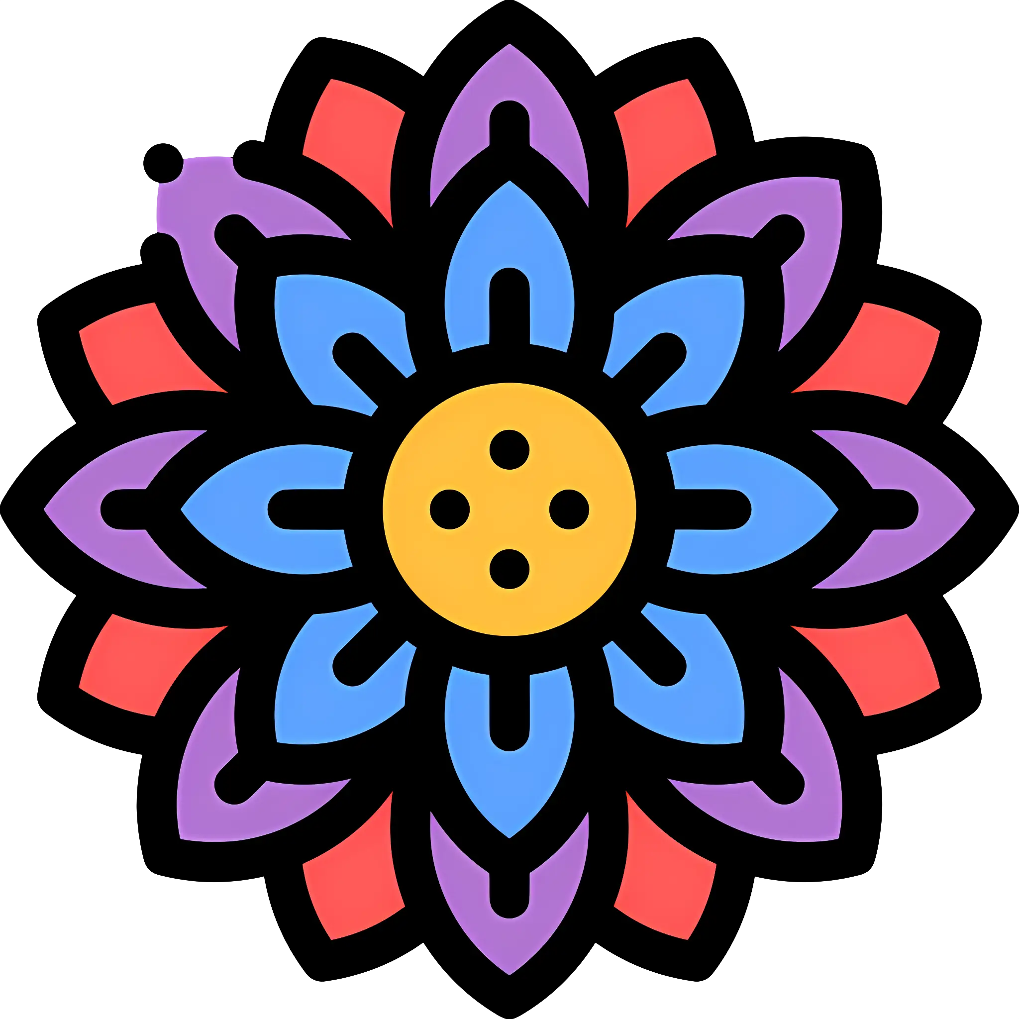 Mandala Style Artistic Flower Design