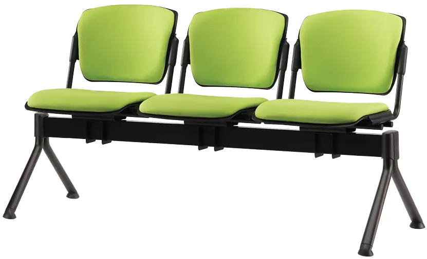 Three Green Office Chairs