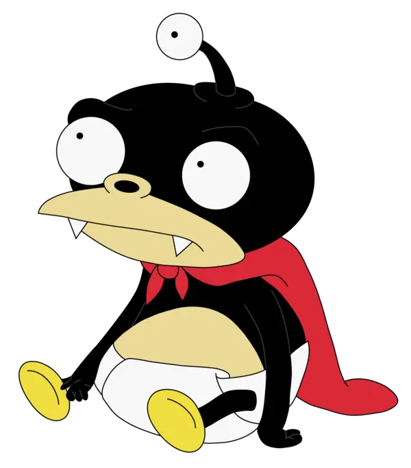 Cartoon Character in Red Cape