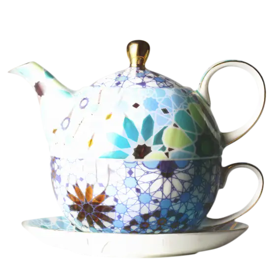 Beautiful Mosaic Patterned Teapot Set