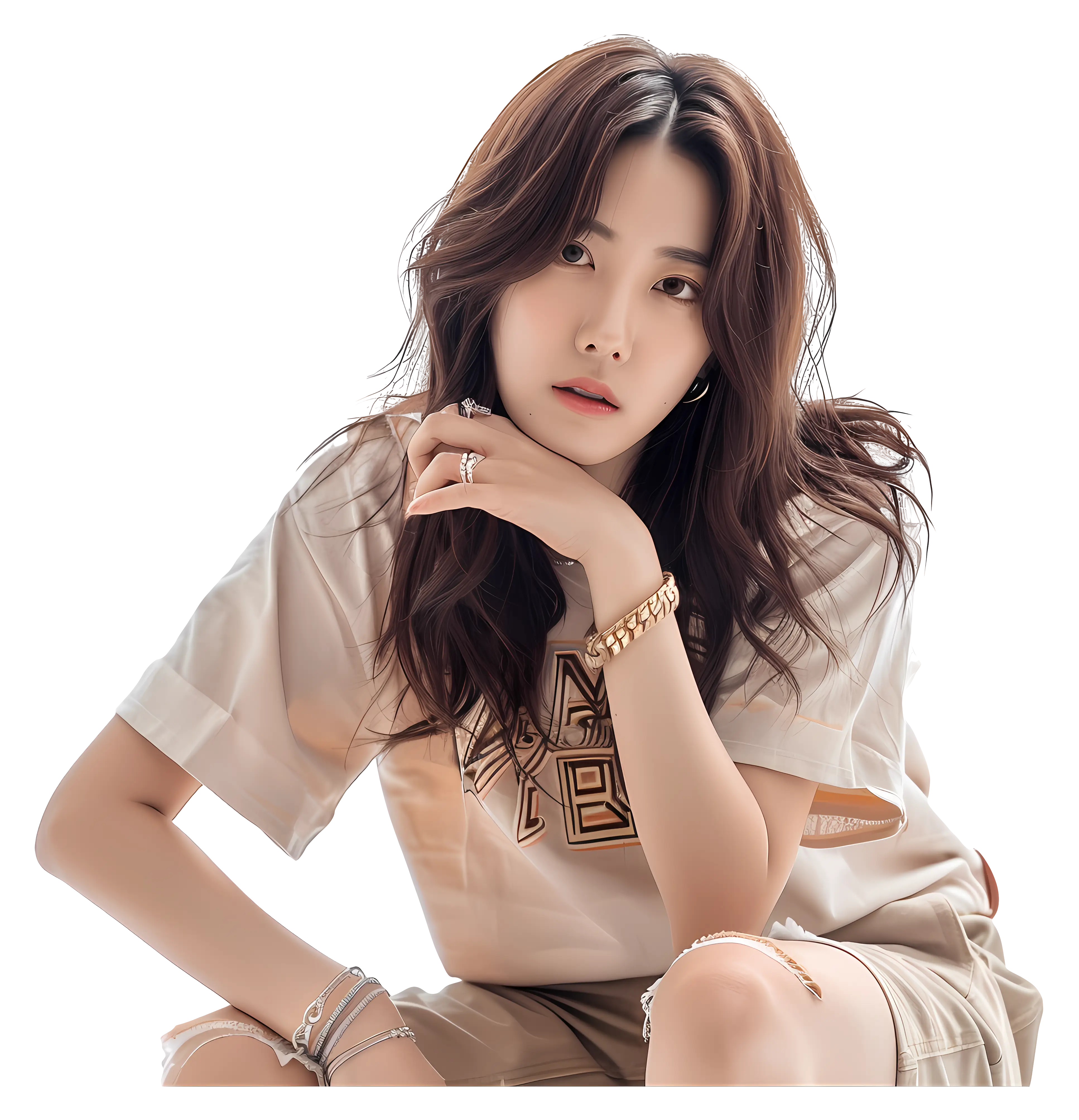 Casual Woman in Comfortable Outfit