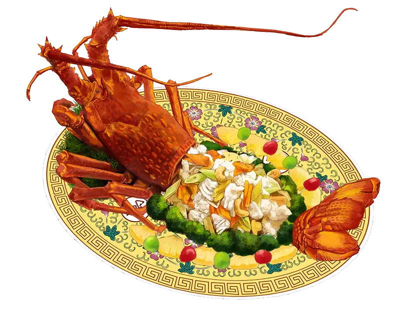 Delicious Lobster Dish on Decorative Plate