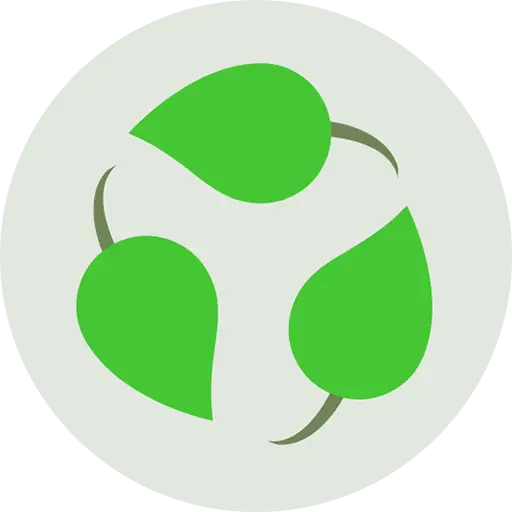 Green Leaves Recycling Symbol