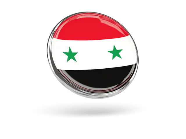 Syria Flag Pin Icon Representing National Identity