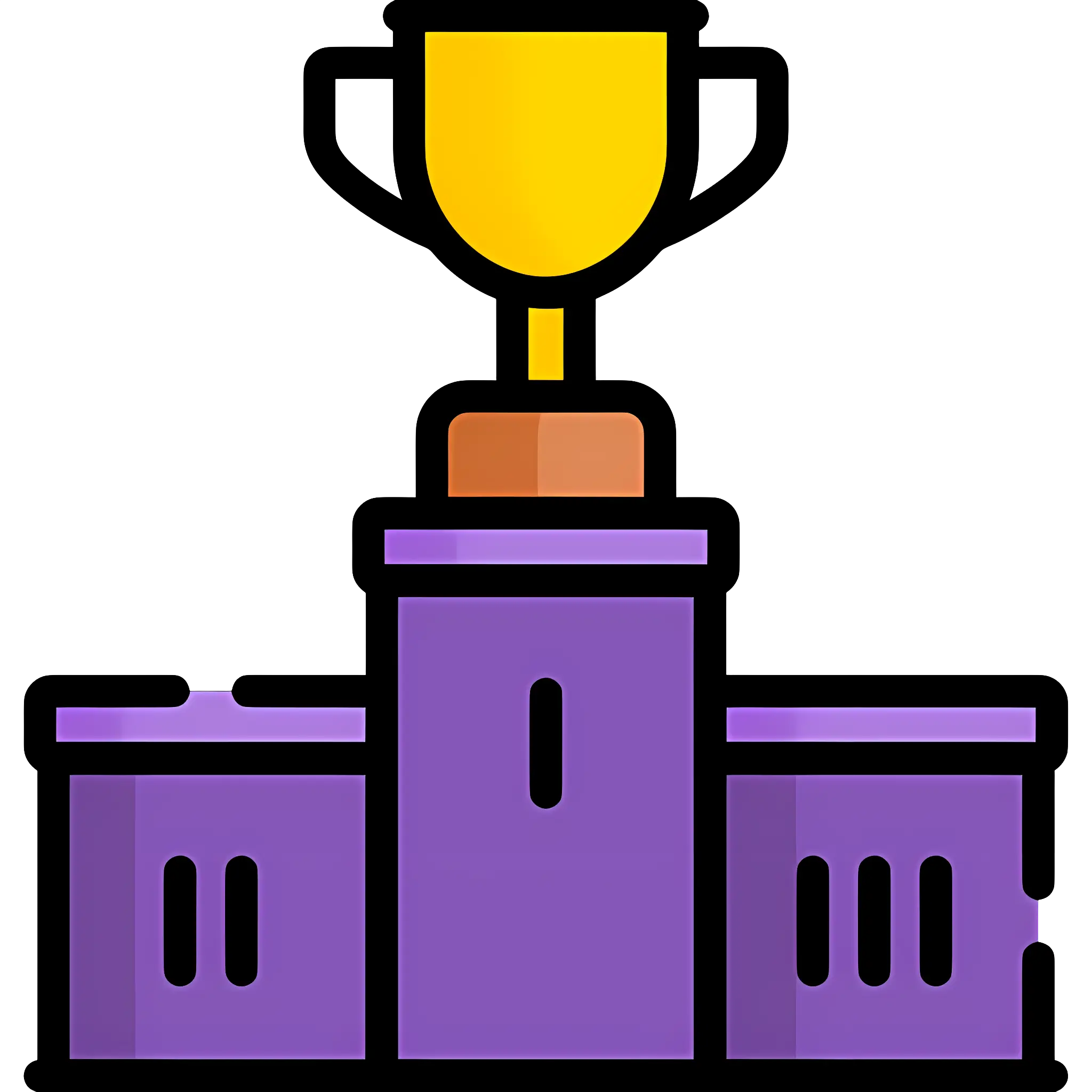 Trophy on Podium