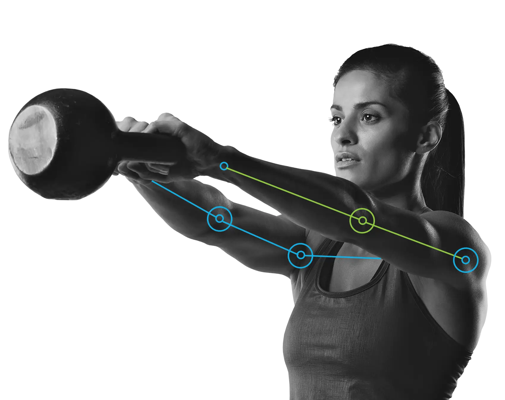 Woman Exercising with Kettlebell