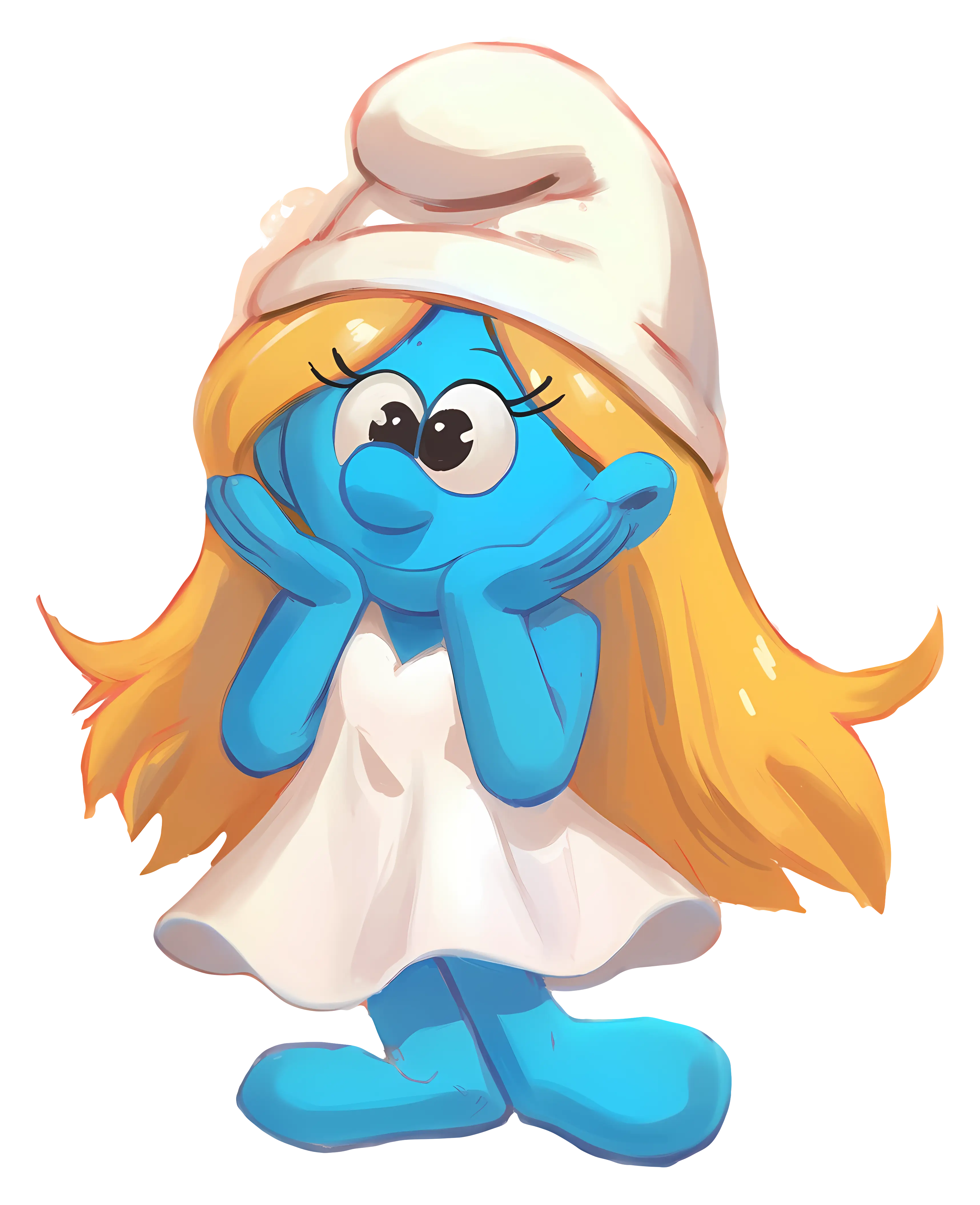 Cute Blue Cartoon Character
