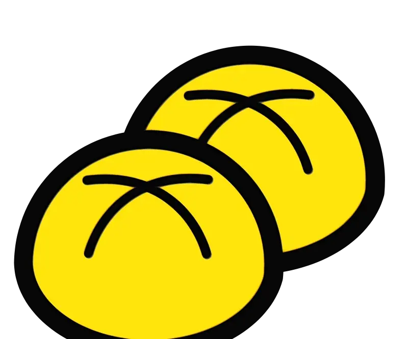 Yellow Bread Rolls Illustration
