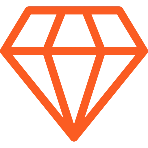 Orange Diamond Icon Design