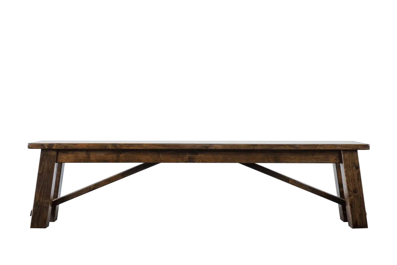 Wooden Bench with Dark Finish