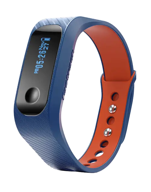 Smart Fitness Tracker Watch in Blue and Orange