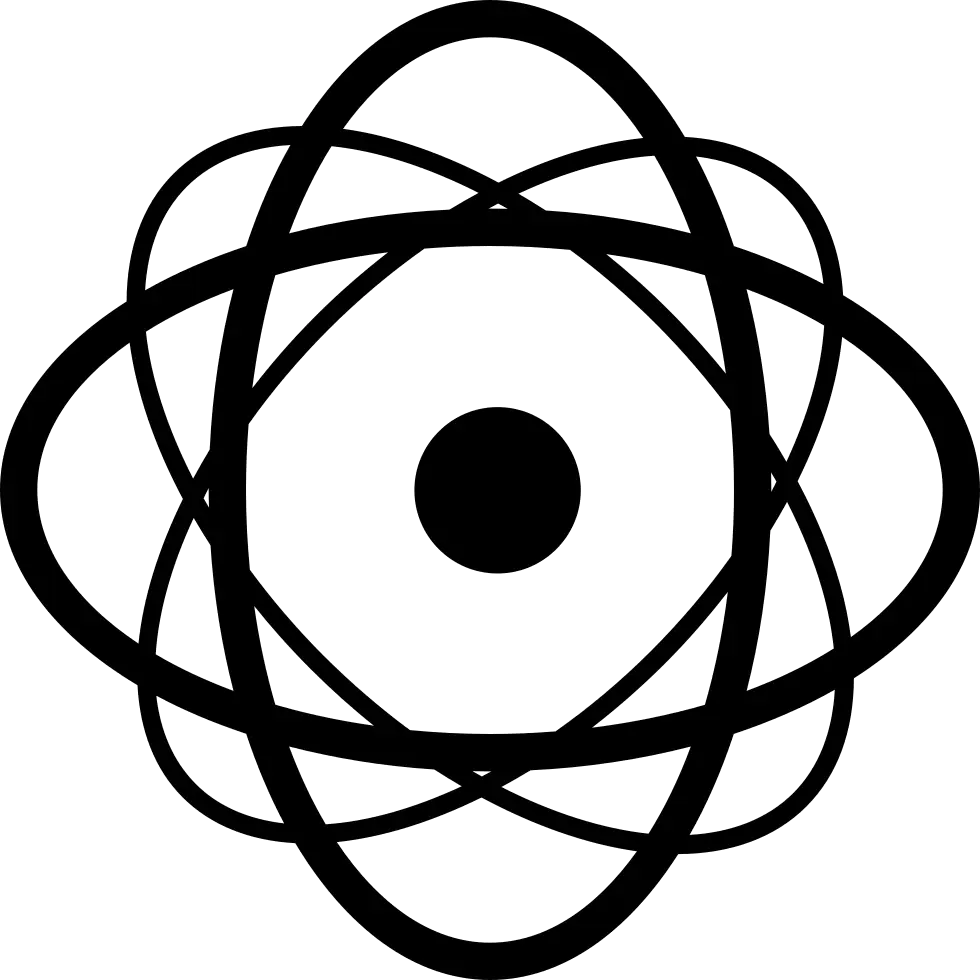 Black Atom Symbol for Science and Physics