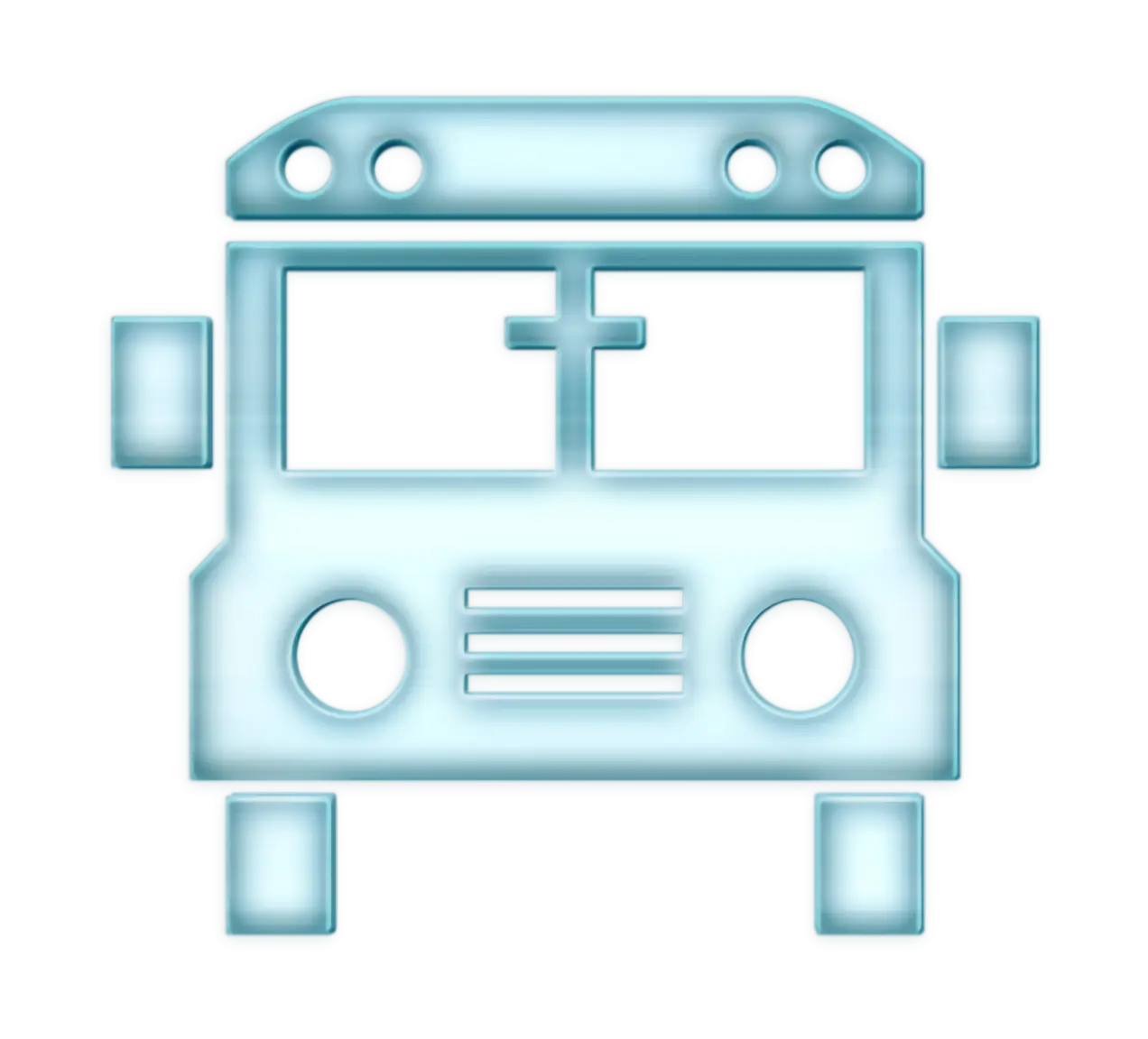 Light Blue Bus Illustration