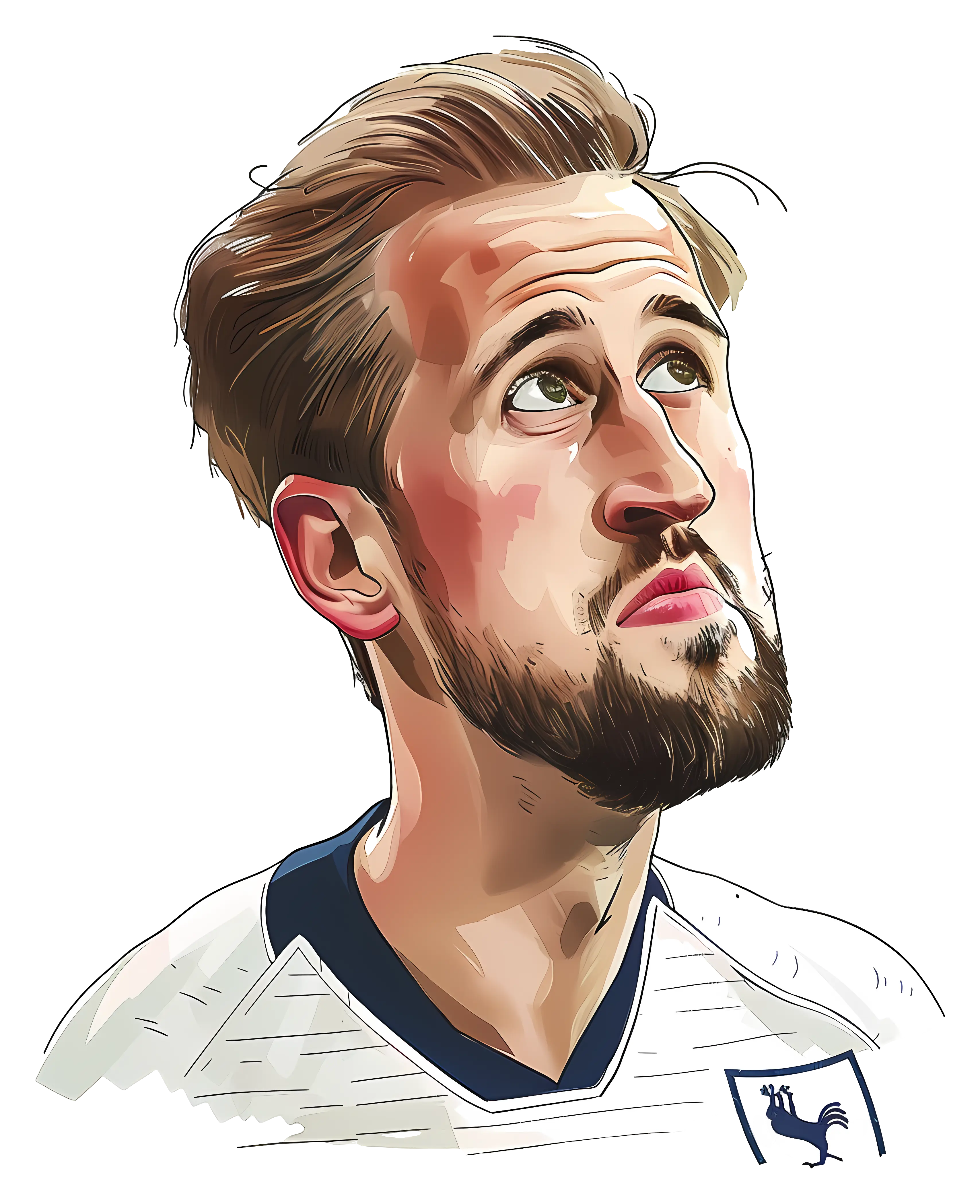 Soccer Player Digital Artwork in Club Jersey