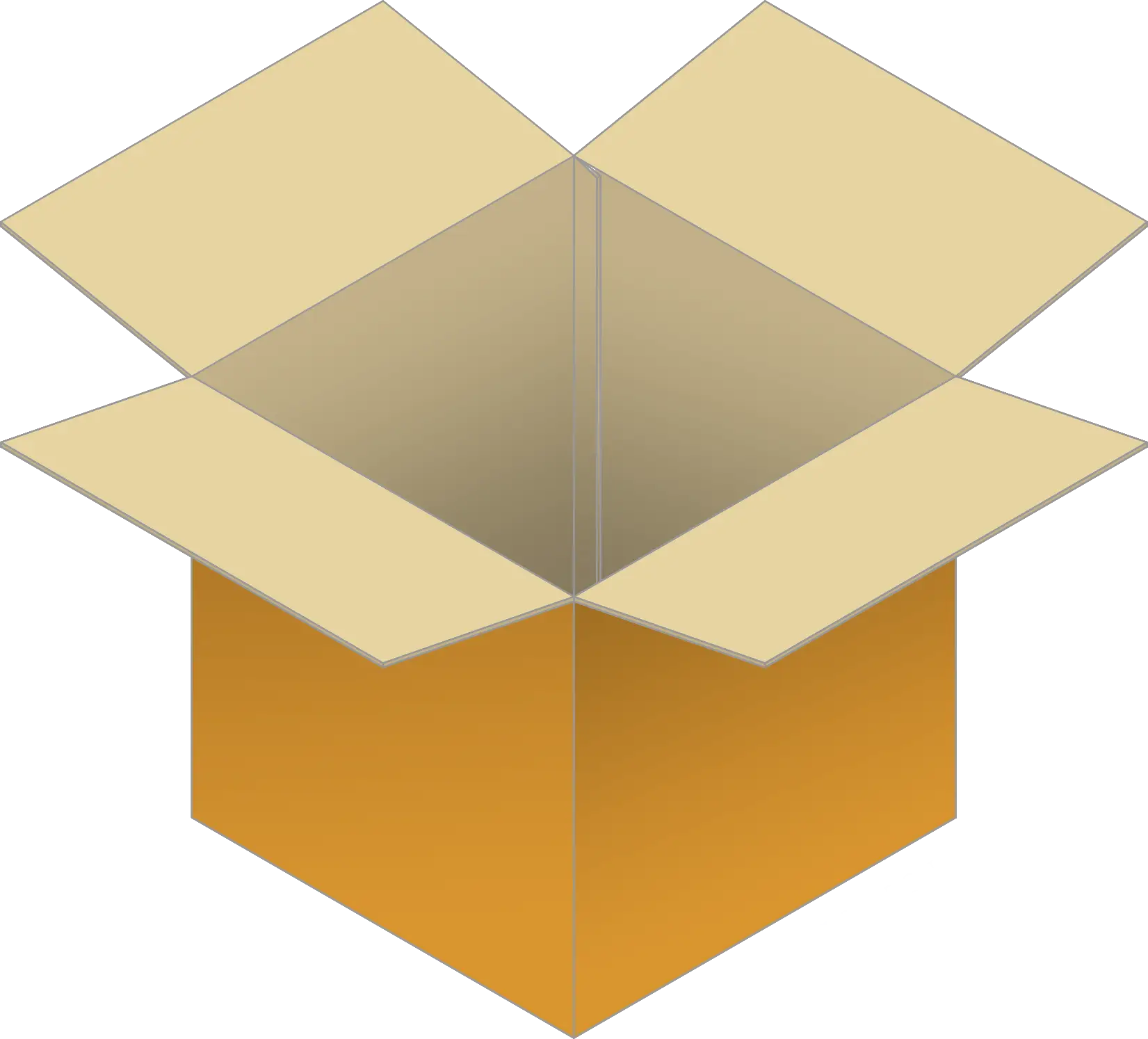 Open Cardboard Box Illustration