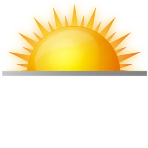 Bright Yellow Sunrise Icon