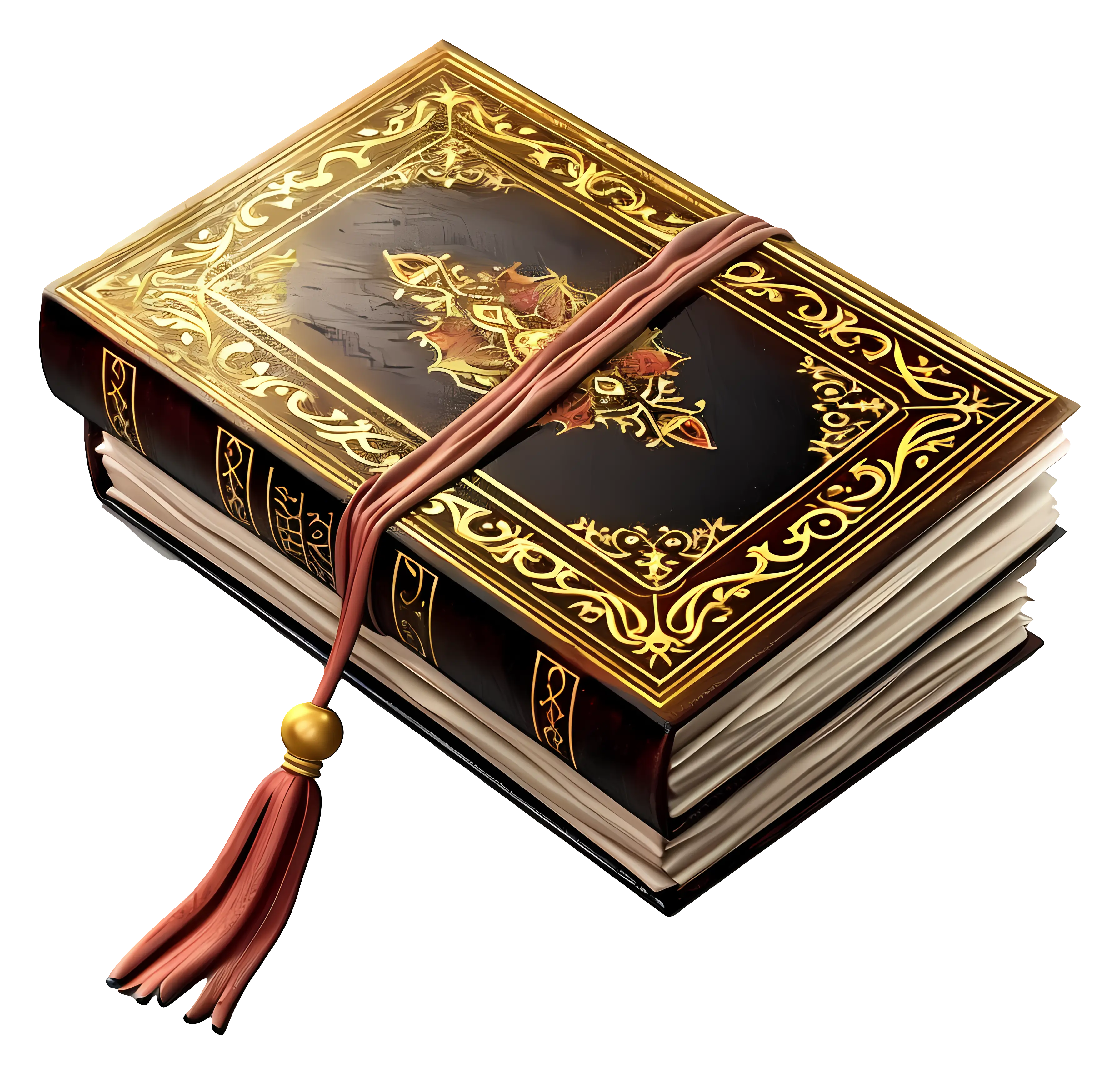 Ornate Antique Book with Golden Details