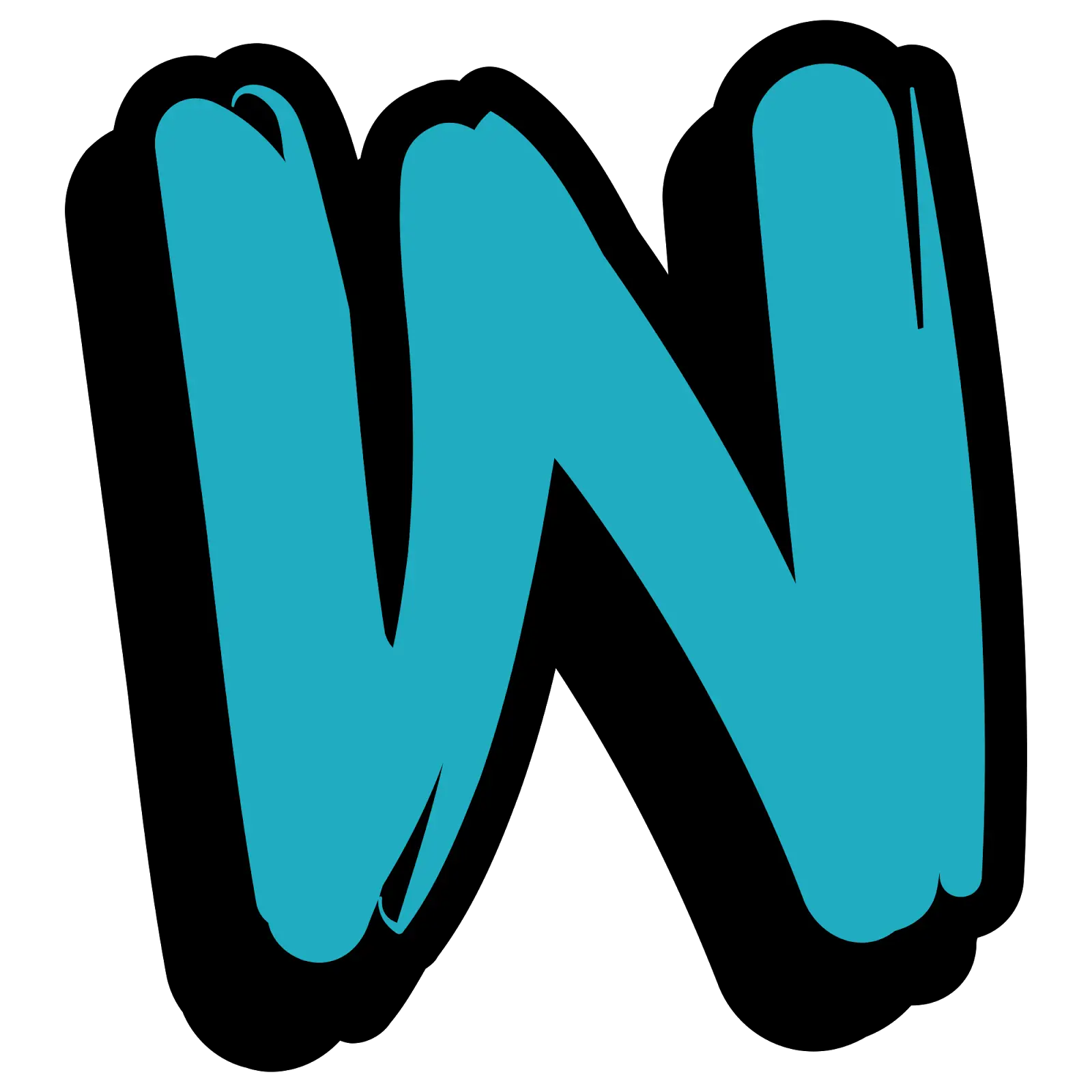 Blue Letter W