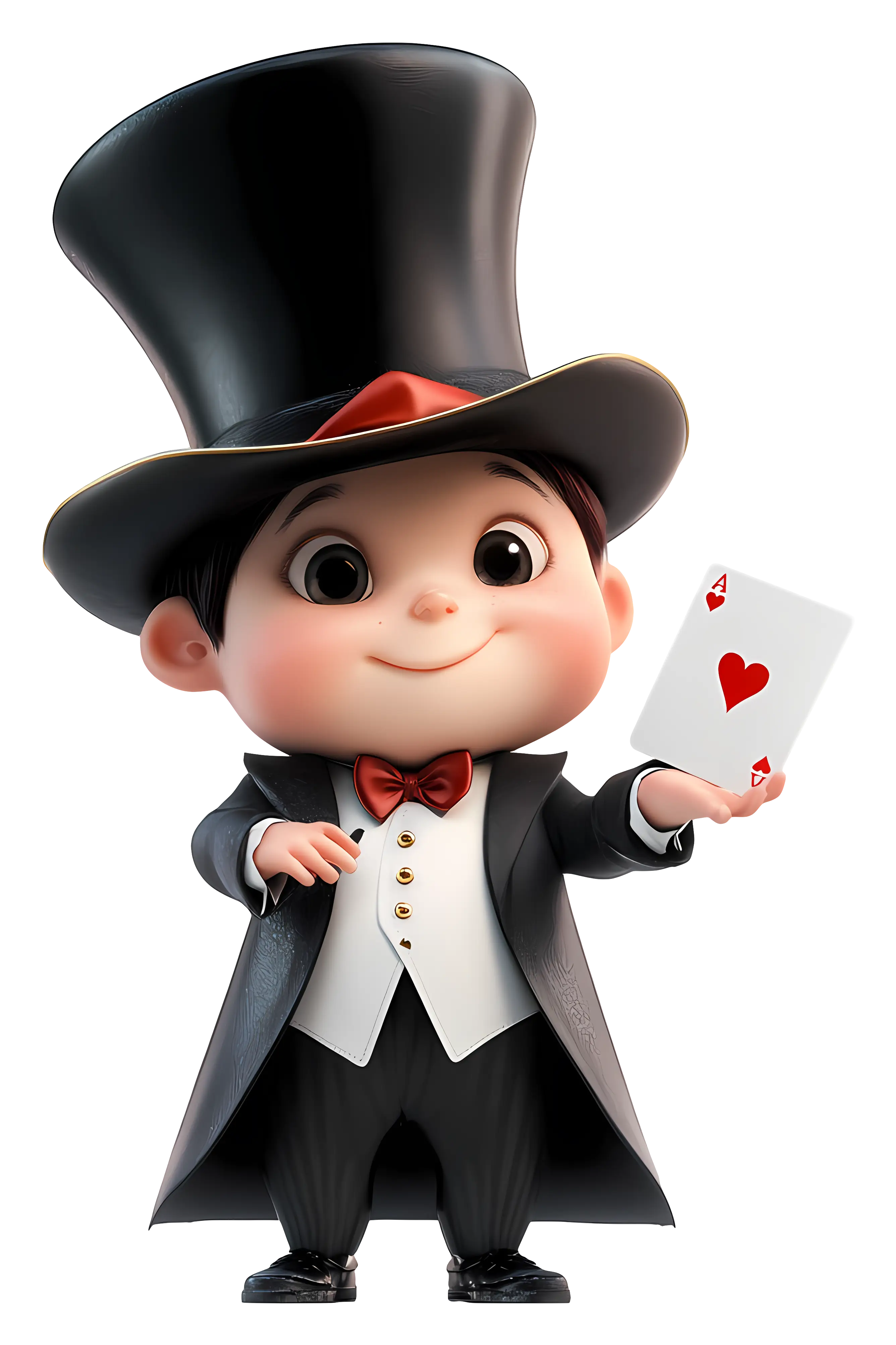 Cute Magician Boy with Card