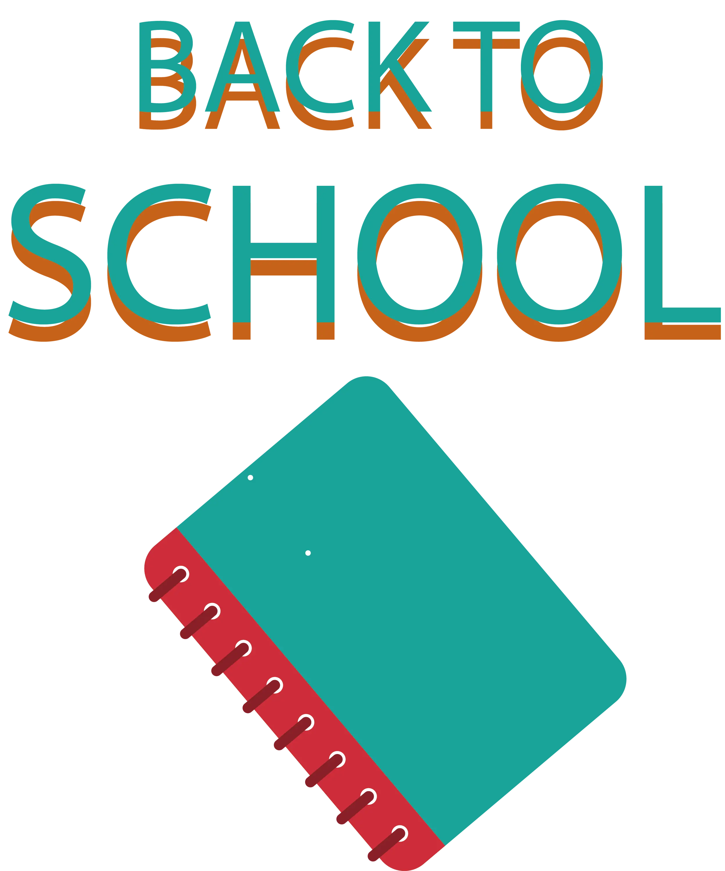 Teal Notebook with Back to School Text