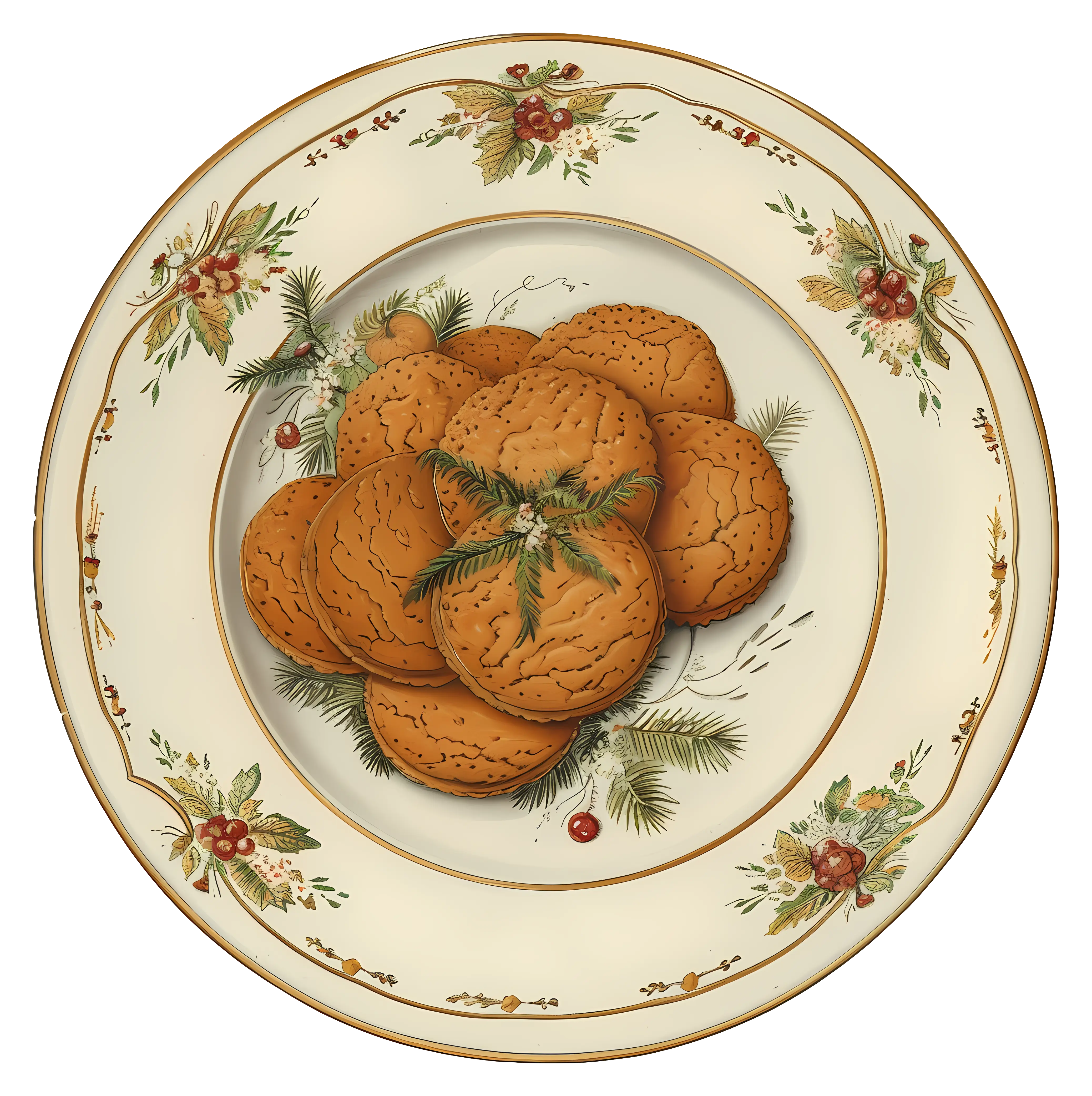 Holiday Cookies on Plate