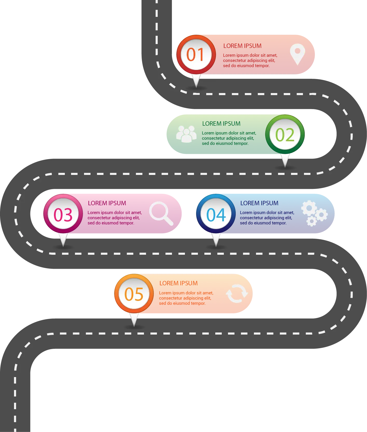 Colorful Roadmap Infographic