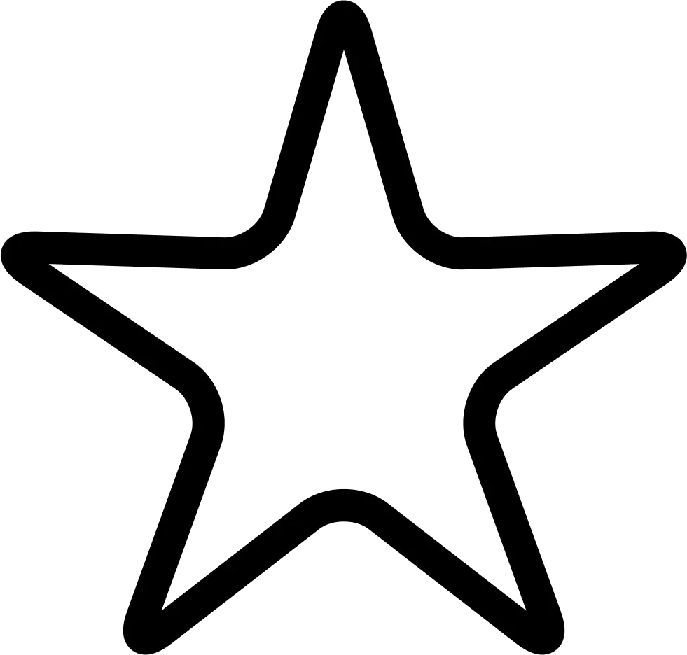 Black Outlined Star Icon