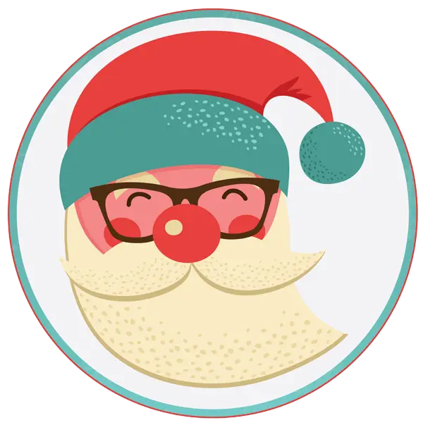 Smiling Santa Claus with Glasses