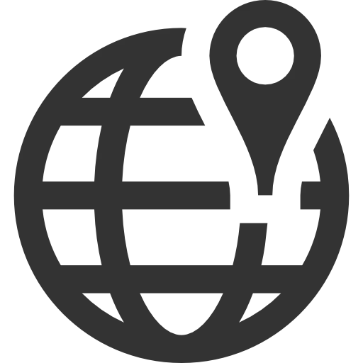 Globe Icon with Location Pin