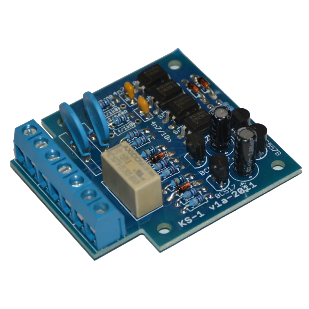 Blue Electronic Circuit Board with Components