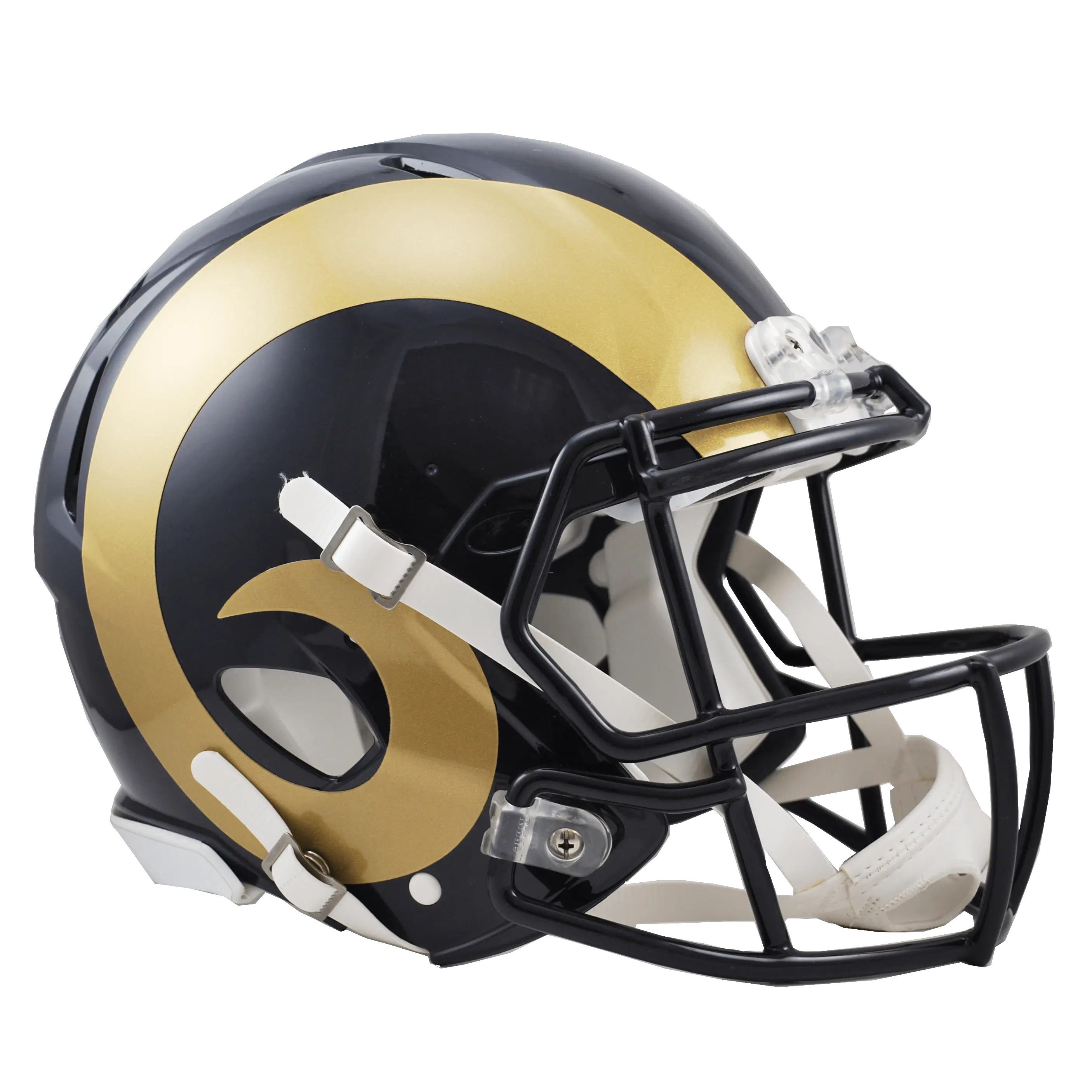 Football Helmet with Gold and Black Design