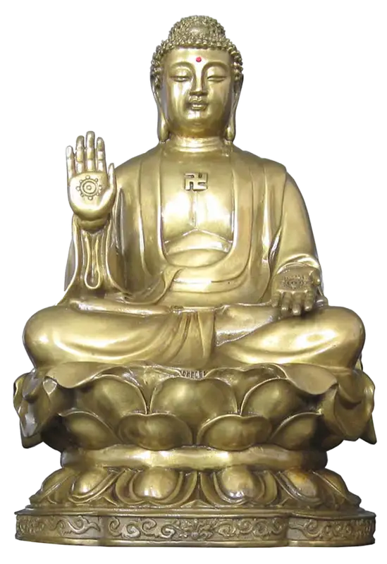 Golden Buddha Statue in Meditation