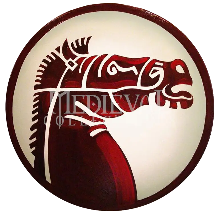 Medieval Horse Art in Red and White