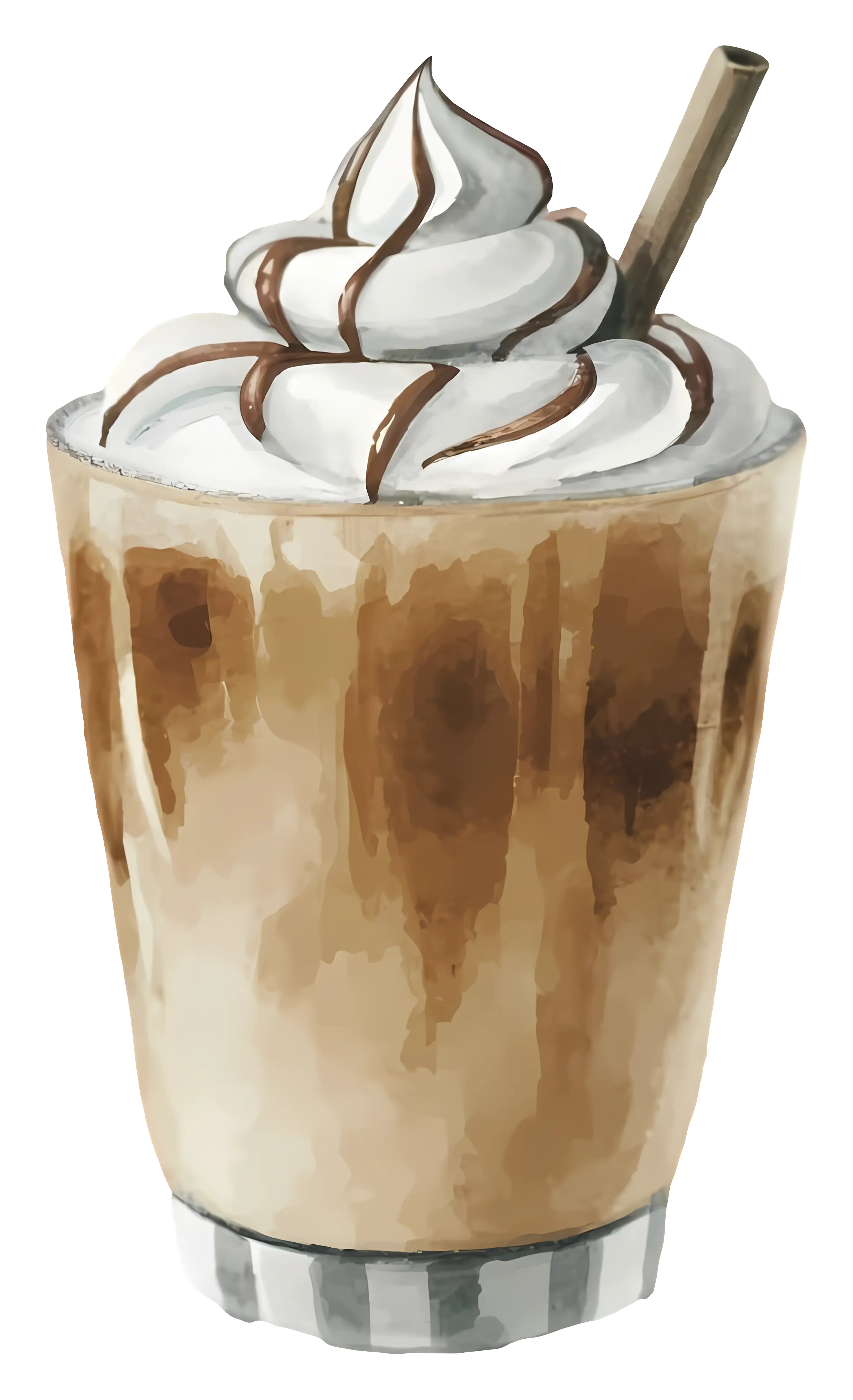 Coffee with Whipped Cream Illustration