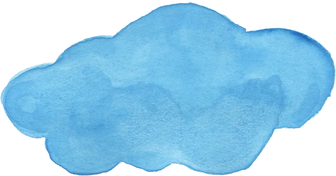 Blue Watercolor Cloud Design