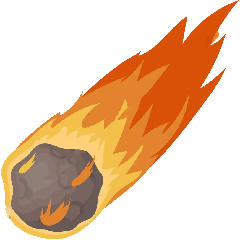 Flaming Meteor Illustration