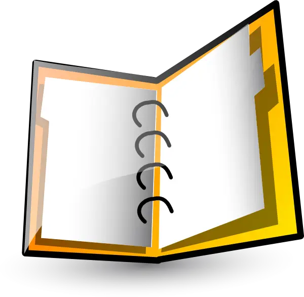 Open Spiral Notebook Illustration
