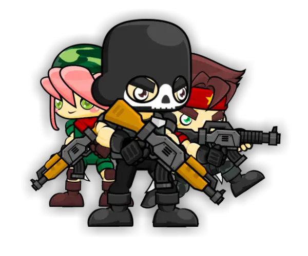 Cartoon Soldiers with Weapons