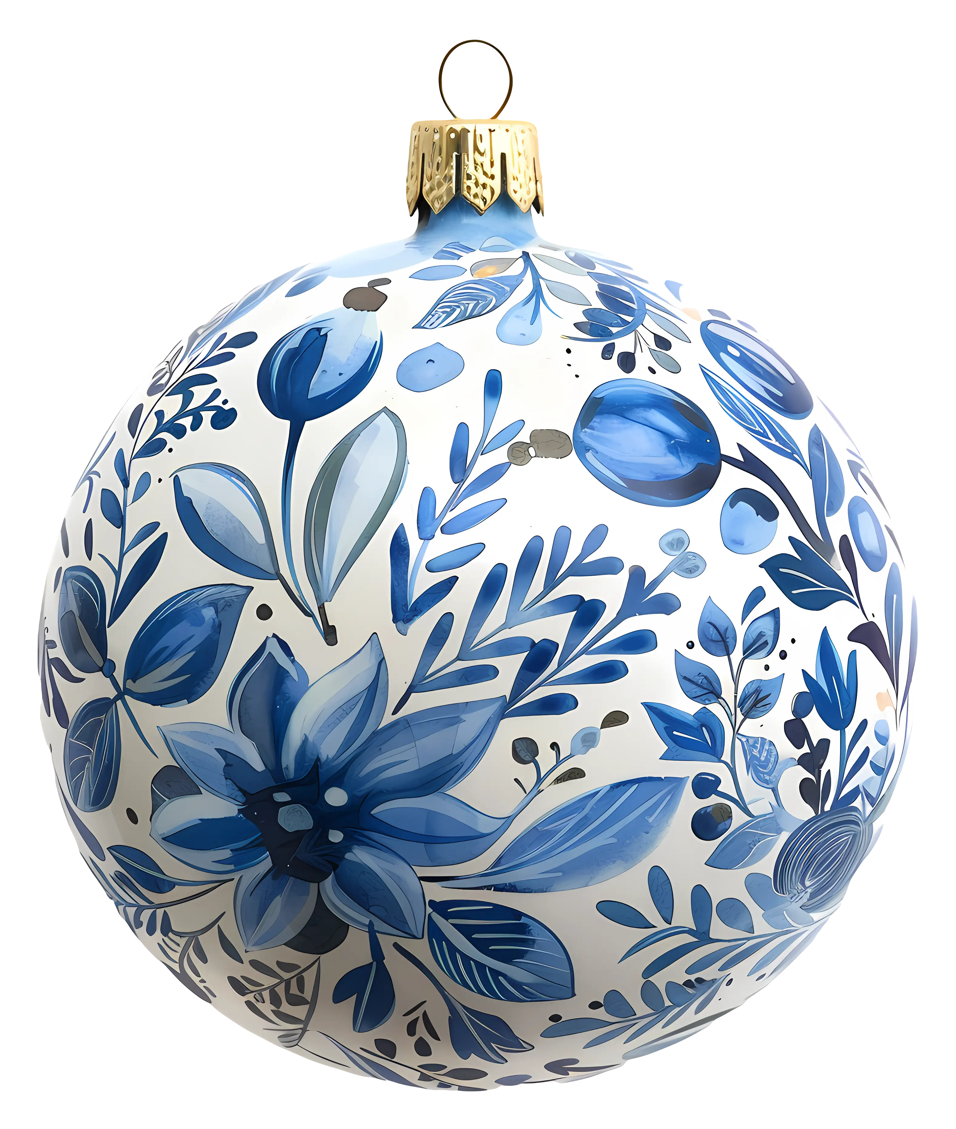 Blue Floral Ornament for Decorative Use
