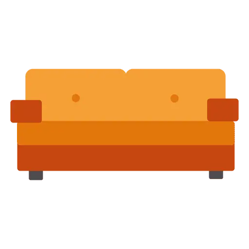 Orange Couch Icon Design