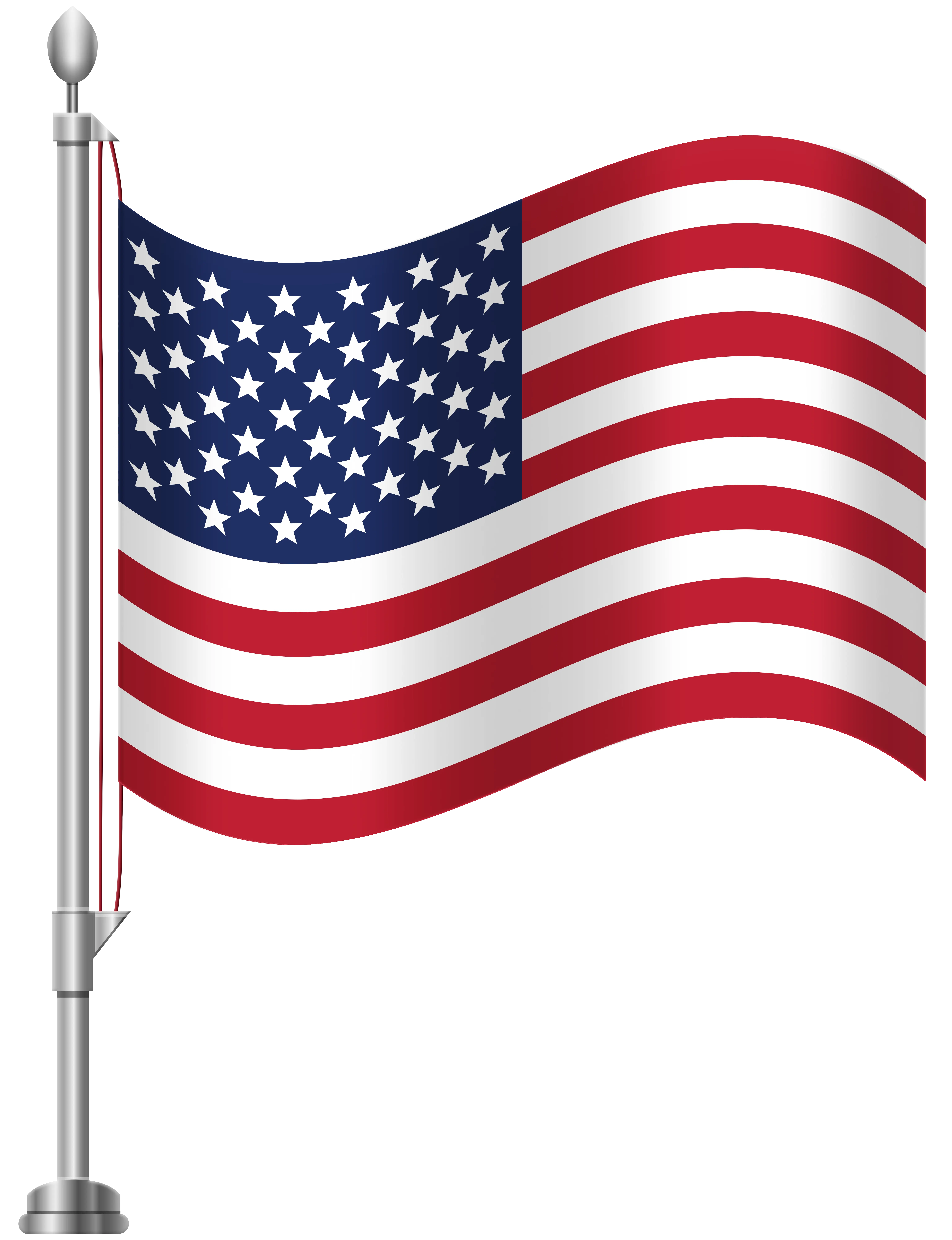 Flag of the United States on Pole