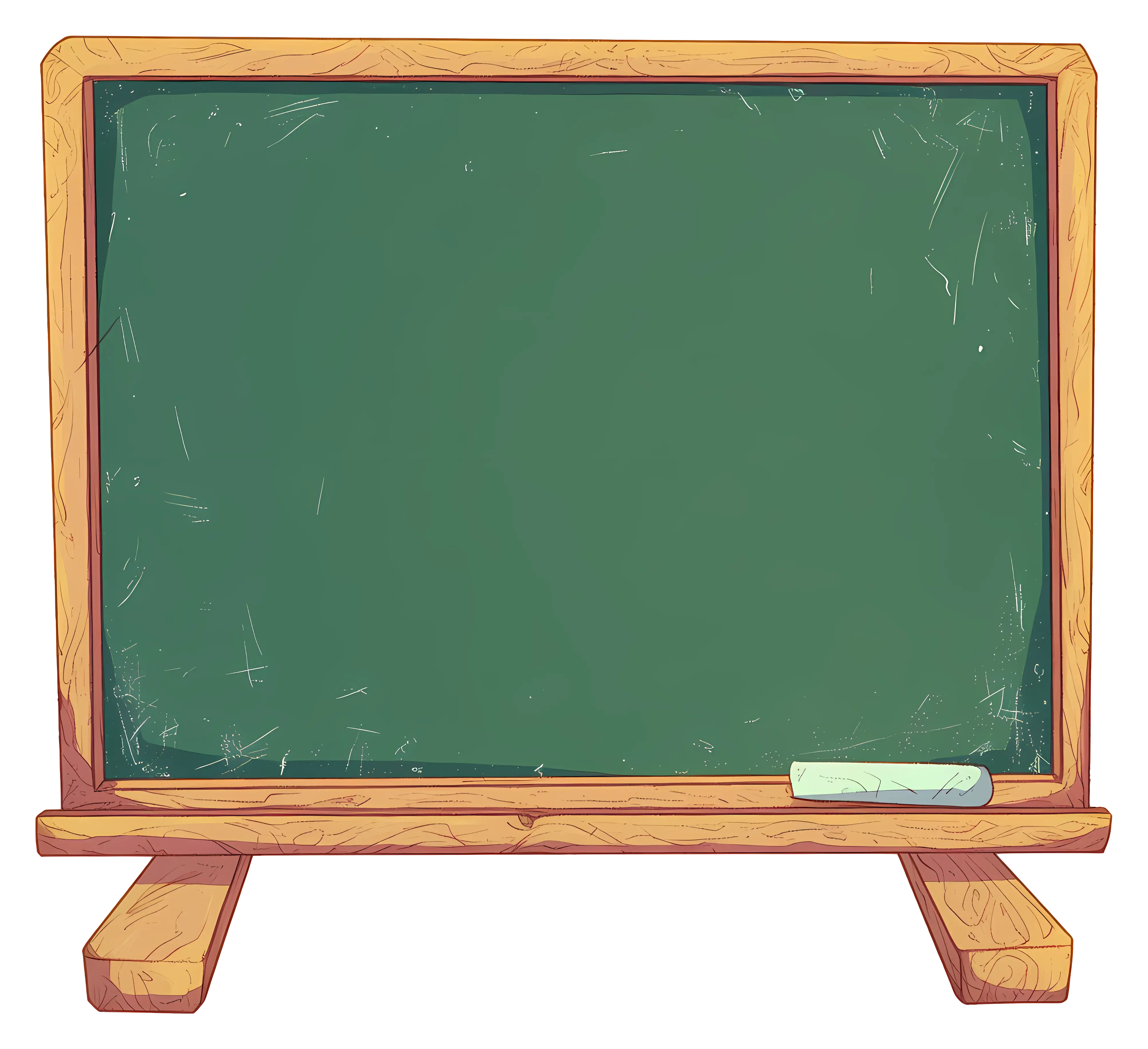 Green Chalkboard with Wooden Frame